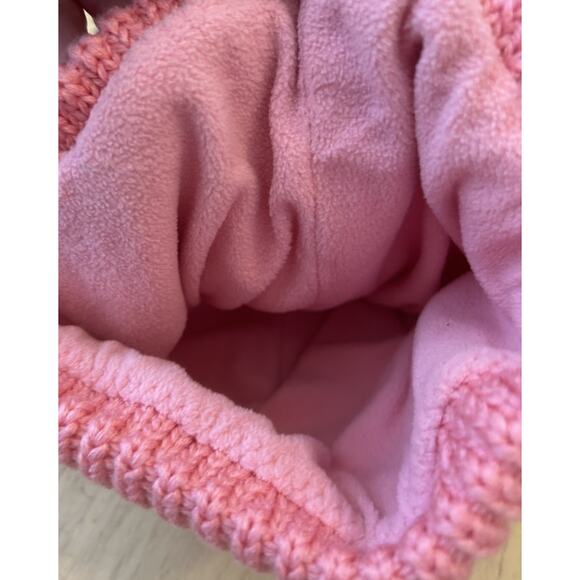 Pink Columbia Youth Snow Pom Beanie Cat Ears One Size Columbia Pink Double Pom - Picture 7 of 9